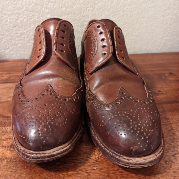 Meermin Cognac Shell Cordovan Longwing 6.5 UK Leather Shoes READ DESCRIPTION main image 5